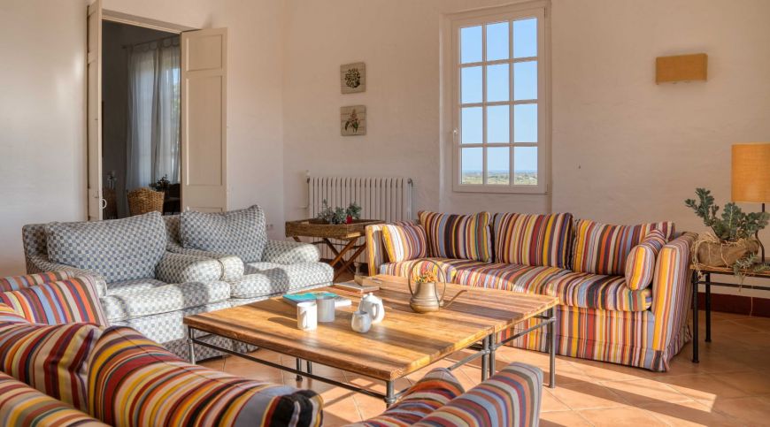 Salón de la Casa Rural Son Costa en Menorca